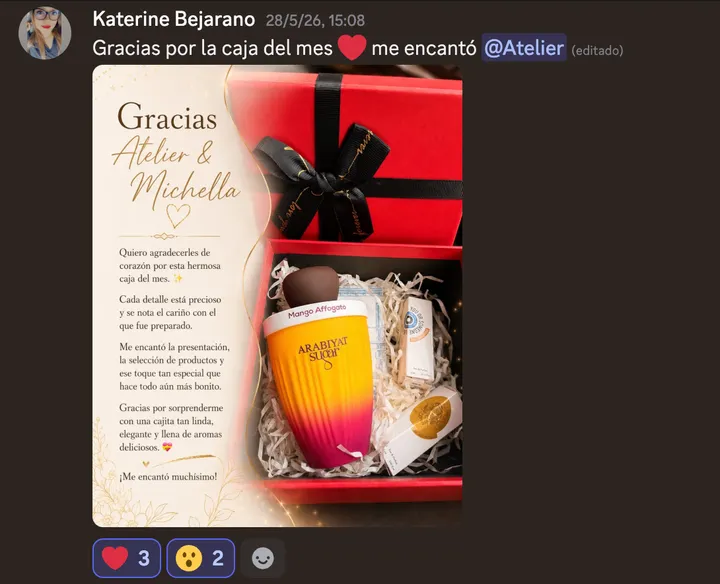 Caja de membresía Atelier de un mes anterior